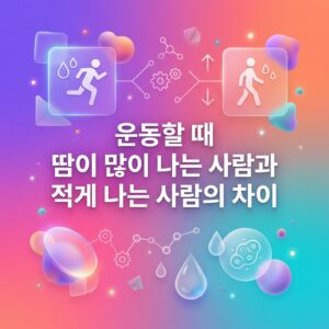 ai thumbnail gradient 운동할 때 땀이 많이 나는 사람과 적게 나는 사람의 차이 1786981145