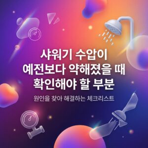 ai thumbnail gradient 샤워기 수압이 예전보다 약해졌을 때 확인해야 할 부분 1789567257