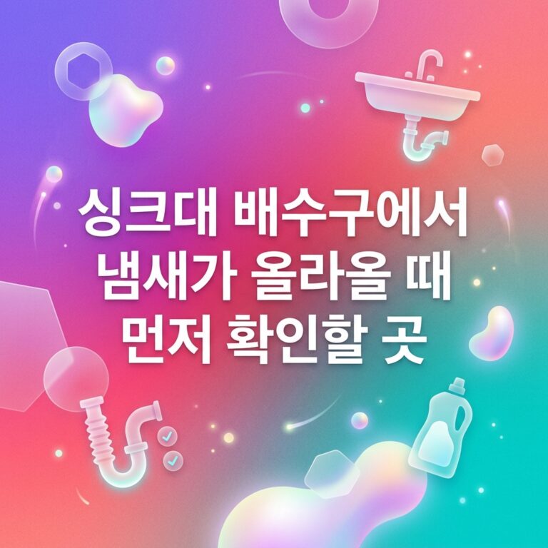 ai thumbnail gradient 싱크대 배수구에서 냄새가 올라올 때 먼저 확인할 곳 1789566832