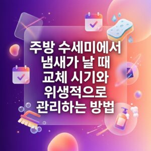 ai thumbnail gradient 주방 수세미에서 냄새가 날 때 교체 시기와 위생적으로 관리하는 방법 1789567406